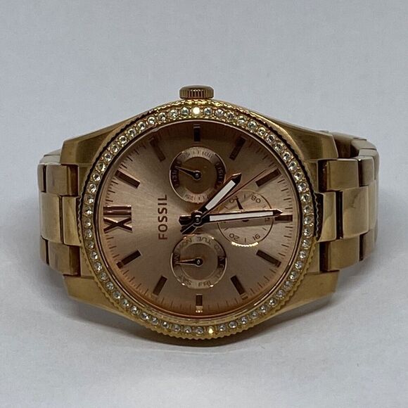 Fossil ES4315 Women's Stainless Steel Analog Rose Gold Dial Quartz Watch WO637 - Picture 7 of 12